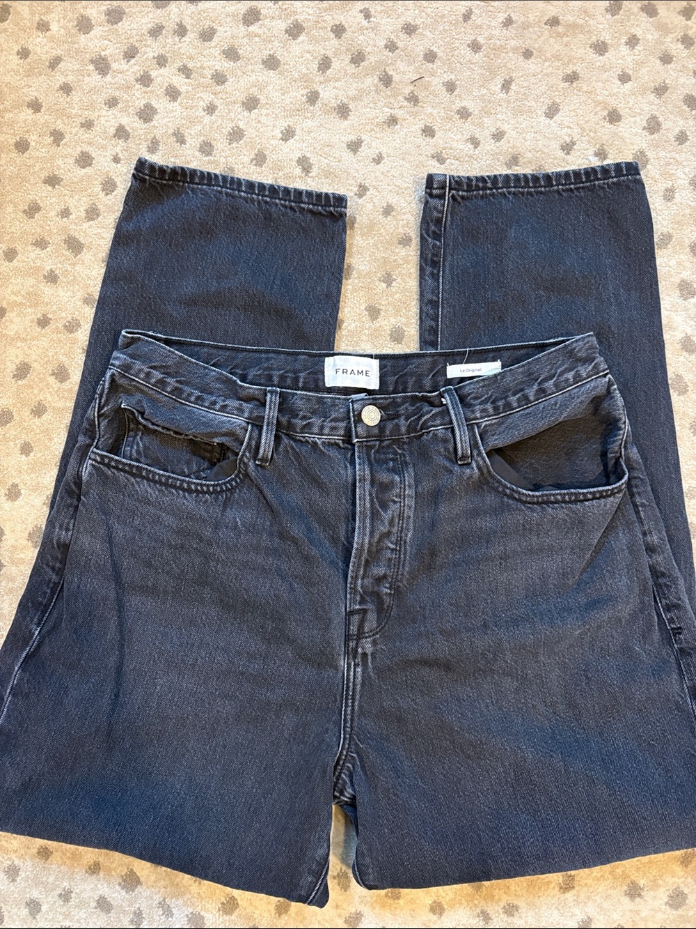 FRAME le original black jean size 30